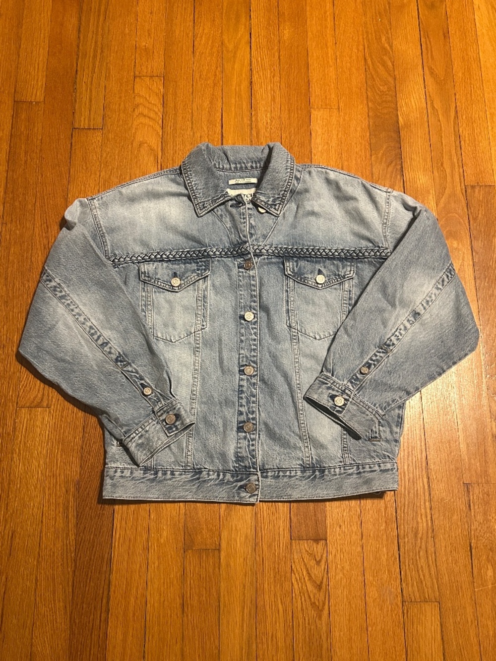 NWT Scotch & Soda Braided Denim Jacket Womens S